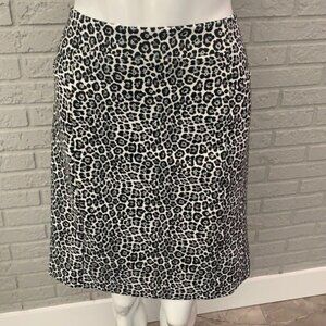 Michael Kors Women Leopard Print Pencil Skirt Size L NWT